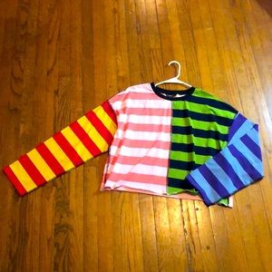 Multi colored striped shirt